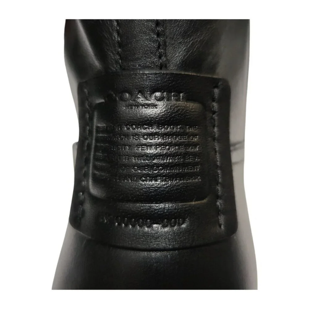 Coach Lilli Tall Riding Boots Leather Knee High Lug Sole - Picture 11 of 16